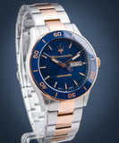 Maserati Competizione Automatic Blue Dial Two Tone Steel Strap Watch For Men - R8823100001