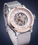 Maserati Epoca Automatic White Dial Silver Mesh Bracelet Watch For Men - R8823118001