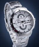 Maserati Ingegno Chronograph White Dial Silver Steel Strap Watch For Men - R8873619004