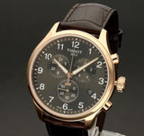 Tissot T Sport Chrono XL Classic Brown Dial Brown Leather Strap Watch For Men - T116.617.36.057.01