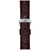 Tissot Luxury Powermatic 80 Silver Dial Brown Leather Strap Watch For Men - T086.407.16.031.00