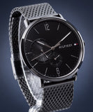 Tommy Hilfiger Brooklyn Black Dial Black Mesh Bracelet Watch for Men - 1791507