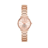 Michael Kors Portia Analog Quartz Rose Gold Dial Rose Gold Steel Strap Watch For Women - MK3839