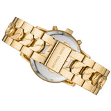 Michael Kors Ritz Chronograph Gold Dial Gold Steel Strap Watch For Women - MK6937