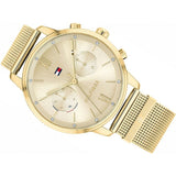 Tommy Hilfiger Blake Quartz Gold Dial Gold Mesh Bracelet Watch for Women - 1782302