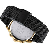 Tommy Hilfiger Chase Quartz Black Dial Black Mesh Bracelet Watch for Men - 1791580