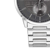 Tommy Hilfiger Hunter Grey Dial Silver Steel Strap Watch for Men - 1791608