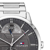 Tommy Hilfiger Hunter Grey Dial Silver Steel Strap Watch for Men - 1791608