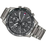 Tommy Hilfiger Bank Grey Dial Grey Steel Strap Watch for Men - 1791719