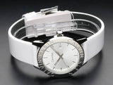 Calvin Klein Steady Silver Dial White Leather Strap Watch for Women - K7Q211L6