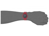 Michael Kors Slim Runway Quartz Black Dial Red Steel Strap Watch for Men - MK8712