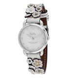 Coach Delancey White Dial Floral White Leather Strap Watch for Women - 14502760