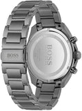 Hugo Boss Distinct Grey Dial Gren Steel Strap Watch for Men - 1513858