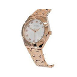 Guess Crystalline Diamonds Silver Dial Rose Gold Steel Strap Watch for Women - GW0114L3