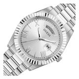 Guess Connoisseur Silver Dial Silver Steel Strap Watch for Men - GW0265G6