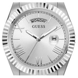 Guess Connoisseur Silver Dial Silver Steel Strap Watch for Men - GW0265G6