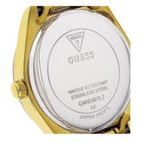 Guess Luna Diamonds Black Dial Gold Steel Strap Watch for Women - GW0307L2