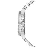 Guess Moonlight Multi Function Diamonds Silver Dial Silver Steel Strap Watch for Women - GW0320L1