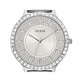 Guess Soiree Diamonds Silver Dial Silver Mesh Bracelet Watch for Women - GW0402L1