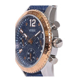 Guess Marina Chronograph Blue Dial Blue Denim Strap Watch For Women - W1057L1