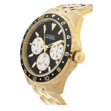 Guess Odyssey Multifunction Black Dial Gold Steel Strap Watch For Men - W1107G4