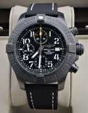 Breitling Avenger Chronograph 45mm Night Mission Black Dial Black Nylon Strap Watch for Men - V13317101B1X1